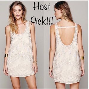 Free People Tribal Arrows Embellished Shift Dress